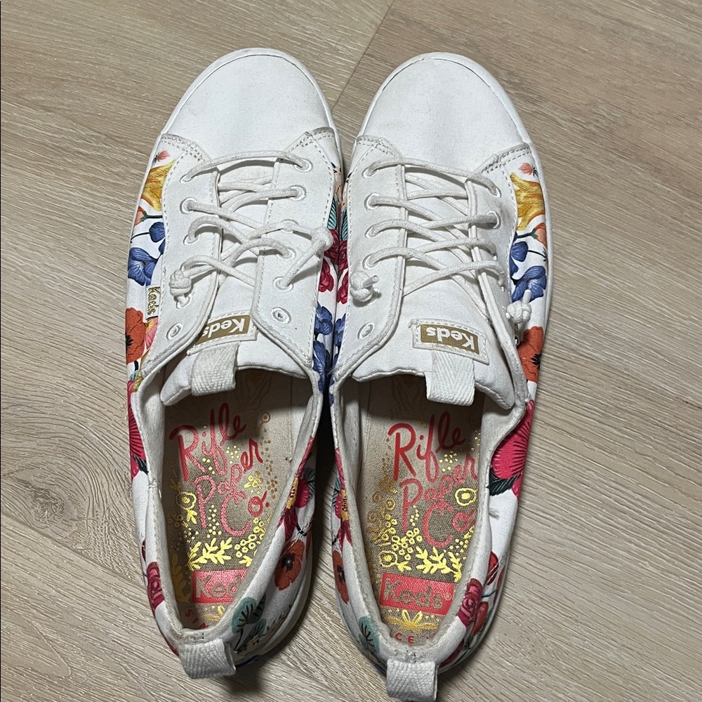 Keds Rifle Paper Co. Multicolor Floral Sneakers Womens 10 - Picture 4 of 8